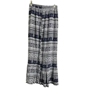 Alya Blue Geo-print Striped Column Skirt size Medium thumbnail 2