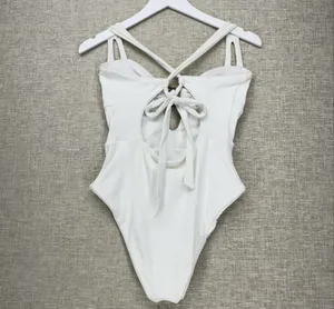 Becca Modern Edge Cutout Ribbed One-Piece Swimsuit Large thumbnail 8