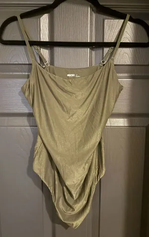 Aerie green smoothez bodysuit L thumbnail 4