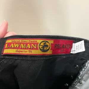 Vintage Lawman Black Jeans Sz 13/14 Western High Rise Relaxed Fit Cowgirl thumbnail 3