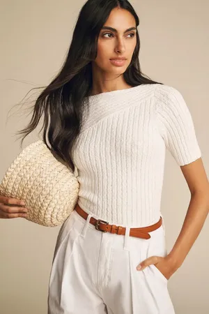 Anthropologie Maeve Ribbed Knit T-Shirt thumbnail 1