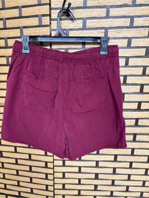 Time and tru burgundy soft utility shorts size small thumbnail 2