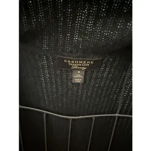 Charter‎ Club Luxury 100% Cashmere Black Duster Sweater Vest Ribbed thumbnail 3