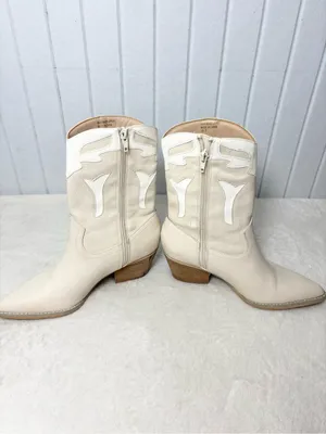 Altar'd State Cream Fringe Western‎ Ankle Boots Size 7 thumbnail 3