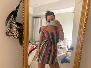 Vintage boho beach coverup mini dress Multiple thumbnail 2