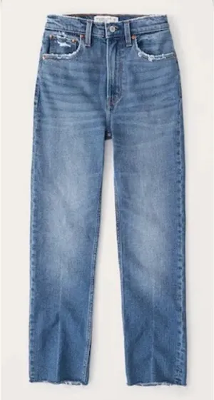 Abercrombie & Fitch ultra high rise ankle straight jeans thumbnail 2