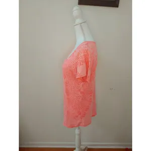 Maurices Womens Coral Graphic Short Sleeve Scoop Neck Top M thumbnail 2