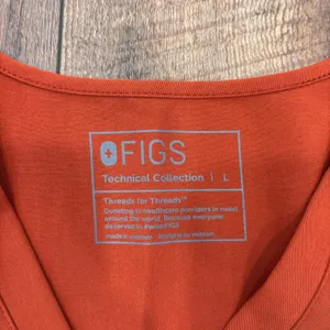 Figs Top Womens Size L Auburn Orange Technical Collection Casma Scrub Top FW1100 thumbnail 2