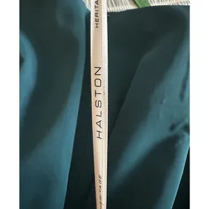 Halston Heritage Teal Green Halter Fit & Flare Dress Sz 6 Damage See Description thumbnail 7