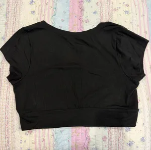 Aerie Cropped Button Workout Top thumbnail 2