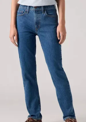 New Levi's 32x30 Premium 724 High Rise Straight Stretch Mosey Stone Medium Wash thumbnail 1