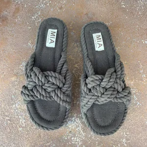 Free People NEW MIA brown Miko Rope Slide Sandals sz 8 / originally $80 thumbnail 3