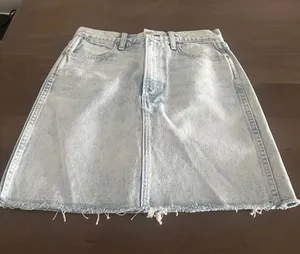 rag & bone Light Blue Denim A-Line Mini Skirt thumbnail 1