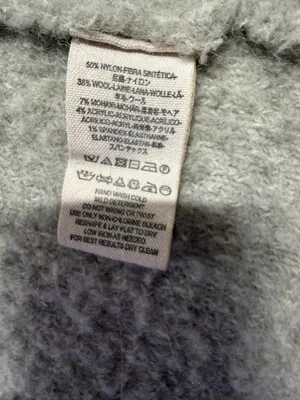 Free People Wool Cardigan Oversized Medium Blend Hooded Super Soft Cream thumbnail 2