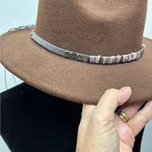 Brown Felt Hat with band thumbnail 4