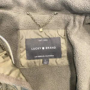 Lucky Brand Women's Quilted Army Green Insulated Winter Jacket - Large thumbnail 12