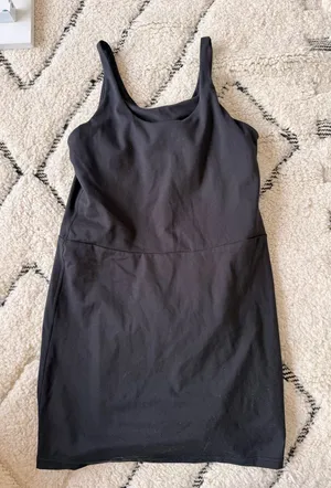Black athletic dress with built in shorts thumbnail 1