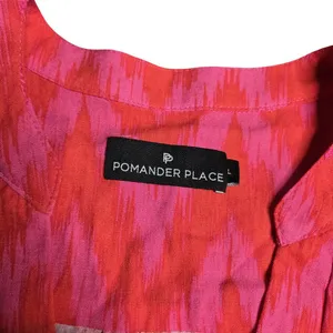 Tuckernuck Pomander Place Ikat Kenzo Dress in Hot Pink Size: L‎ thumbnail 4