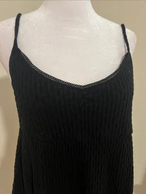 Urban Outfitters Black Spaghetti-Strap Mini Dress thumbnail 2