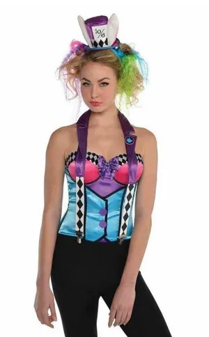 Mad Hatter Corset/Suspenders Set thumbnail 1