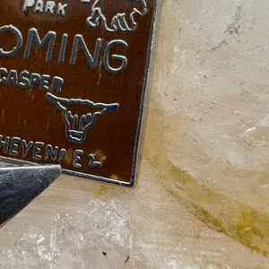 Vintage Sterling Silver Wyoming Yellowstone National Park Enamel Souvenir Charm thumbnail 3