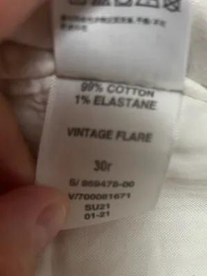 Gap Women’s Vintage Flare High Rise Raw Hem Stretch White Size 10 Regular thumbnail 7