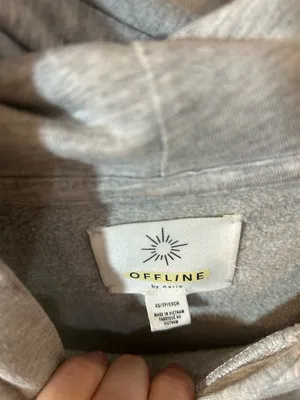 Aerie Offline OTT Fleece Hoodie in Medium Heather Gray thumbnail 4