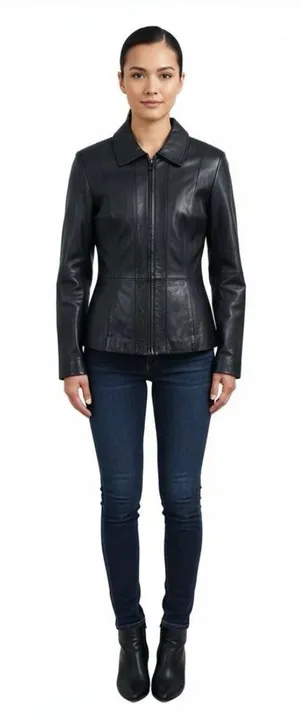 Wilsons Leather Pelle Studio Women Black Genuine‎ Leather Jacket Size S thumbnail 1