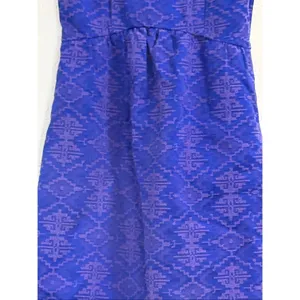 Maeve for Anthropologie Avery Aztec Brocade Dress Blue Size 4 thumbnail 3