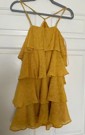 Boutique Mustard Short Dress Yellow Size 6 thumbnail 3