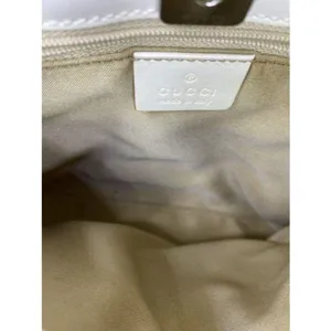 gucci vintage white jacquard fabric shoulder bag thumbnail 10