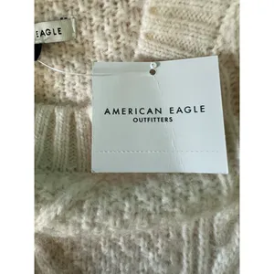 American Eagle Sweater Womens Size S White Long Tunic Crew Neck Oversized NWT thumbnail 10