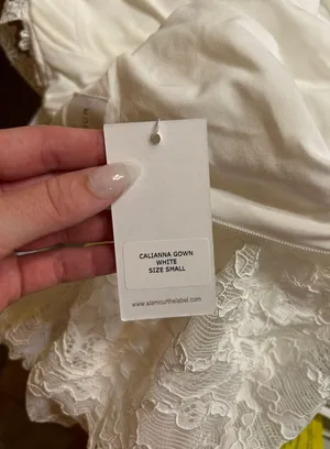Alamour The Label White Lace Gown thumbnail 6
