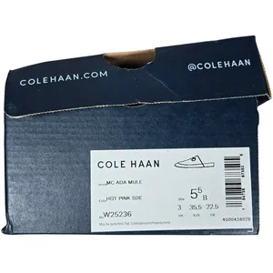 Cole Haan Mc Ada Mule Slippers‎ Hot Pink Suede Faux Fur Lined Size 5.5B thumbnail 12