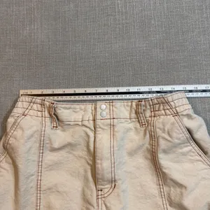 Vans Cargo Pants Womens Large Cream Off White Contrast Stitch Skate Streetwear thumbnail 3