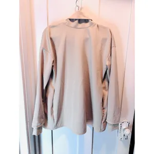 Nike Womens Medium Dri-FIT Crossover Cowl Neck Pullover Hoodie Sweatshirt Beige thumbnail 3