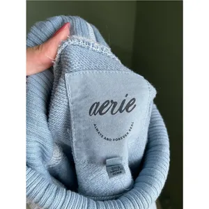 New Aerie New Heights Turtleneck Size XS Light Cloud Blue thumbnail 5