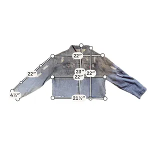 NWT Joiemont Women XL Light Wash Distressed Denim Jacket Rhinestone Stars Fringe thumbnail 10