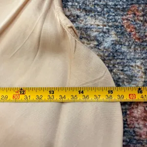 Olivaceous Cowl Neck Cami Top Champagne Beige Satin Viscose Rayon Medium NEW thumbnail 5
