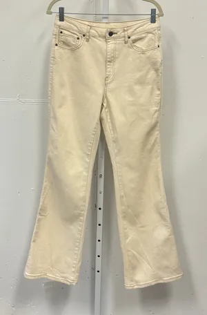Future Collective Gabriella Karefa-Johnson Flare Jeans Cream High Rise Size 8 thumbnail 1