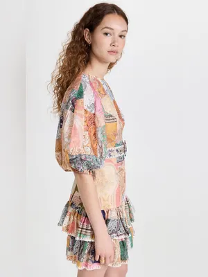 Zimmermann Anneke Ruffle Hem Mini Dress | Size 2 thumbnail 3