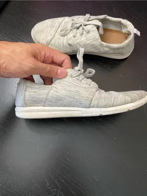Toms Knit Lace-Up Sneakers in Light Gray thumbnail 5