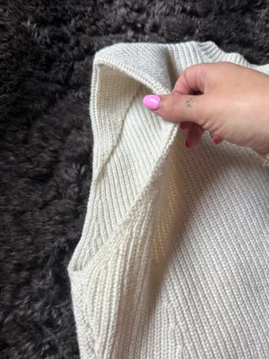 Joe's Jeans Cream Ribbed Knit shirt thumbnail 4