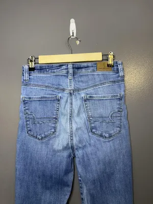 American Eagle Outfitters Highest Rise Jegging Jeans Womens 8 Med Wash Stretch thumbnail 5
