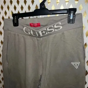 Guess Women’s Alessia Logo Waist Joggers sweat pants athleisure nude size M thumbnail 5