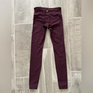 🛎️ Clearance Lululemon Wunder Under Pant High Rise leggings red grape thumbnail 5