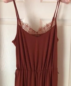Express jumpsuit, adjustable shoulder straps, missing belt thumbnail 5