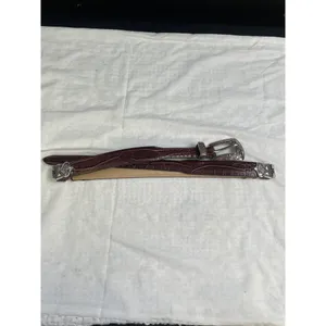 Lake Shore Drive Women's Western Brown Leather Silver Buckle Belt S/M SKU 3260 thumbnail 9