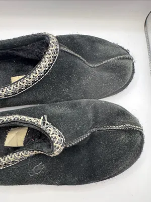 UGG Tasman II Black Suede Shearling Slippers EU 38 US 7 Cozy Mule Clogs thumbnail 7
