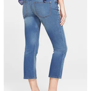Free People ‘Slim Kick’ Crop Jeans Blue 26‎ thumbnail 2